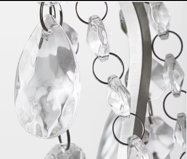 Candelabru lustră Ikea ornamente sticlă