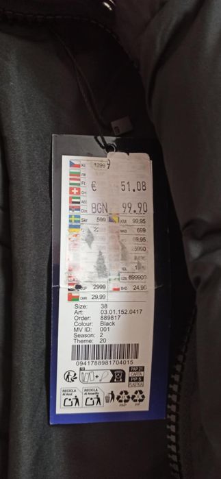 Дамско черно зимно яке New Yorker Amisu