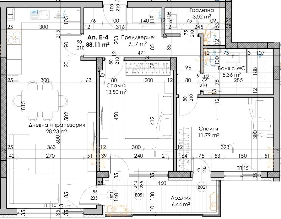 Продава се Тристаен апартамент в Пловдив, Кючук Париж - 103 кв.м за 883 €/кв.м - Снимка #3