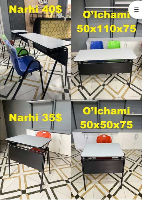 Школьная парта по оптовым ценам Мактаб парталар Стуллар биринчи кулда