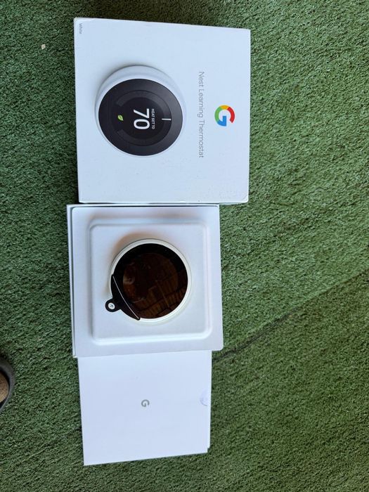 Termostat inteligent 3rd Generation Learning Thermostat, Google Nest, Wi-Fi, Alb
