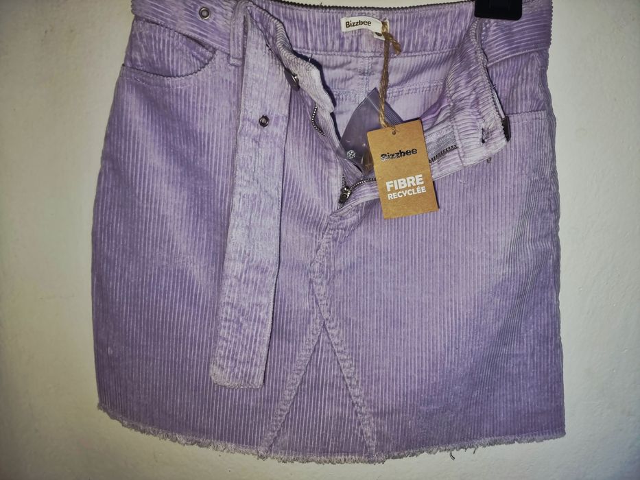 Fustă catifea reiată Bizzbee