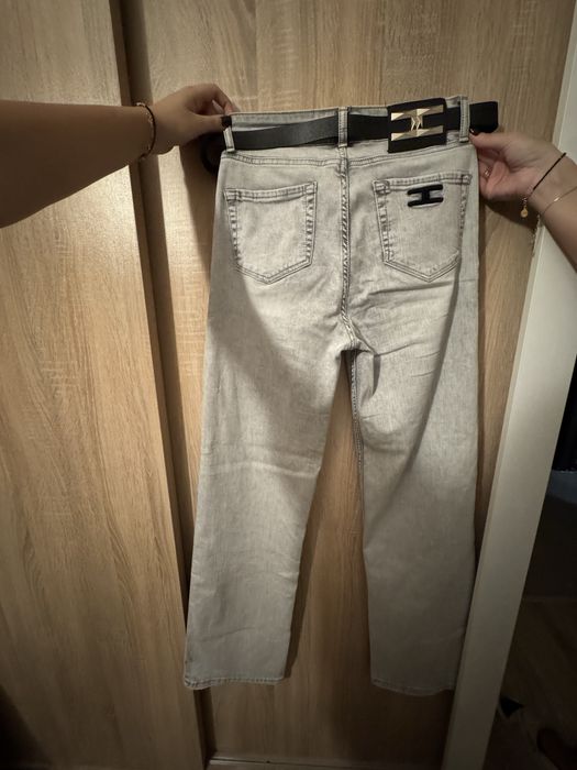 Сиво дънки Elisabetta Franchi