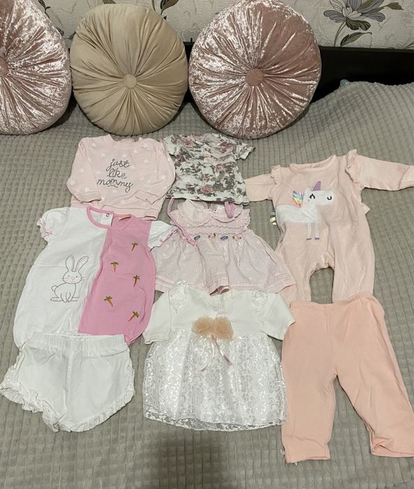 Бебешки дрехи за момиче - лот - 0-3-6 м
