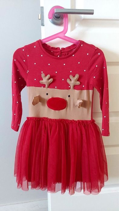 Коледна рокля с тюл Next 18 месеца 86 см