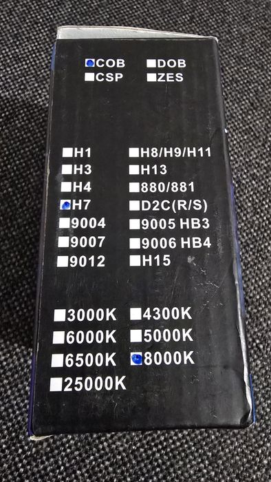 2 Seturi becuri auto LED H 7 - 8000k si 6000k