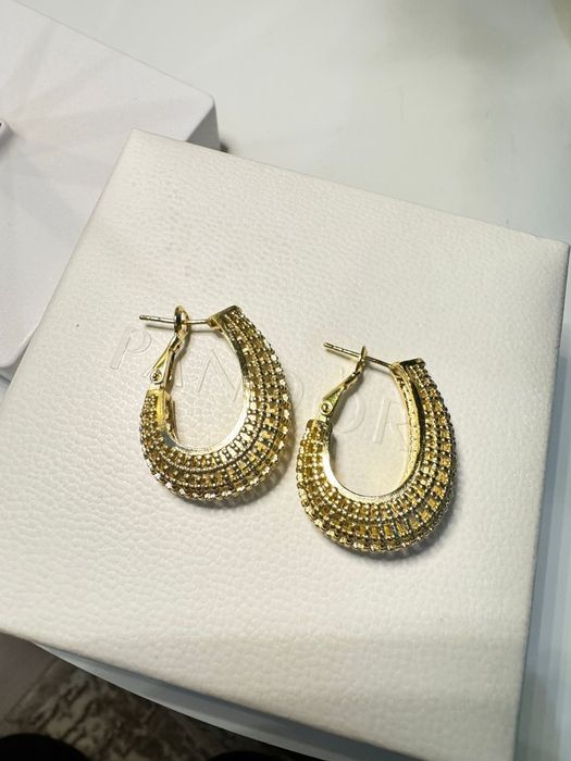 Cercei placați cu aur de 14k