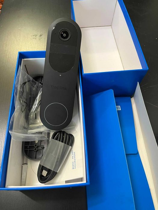 Sonerie video Reolink, sonerie cu baterie și cameră, sonerie video wireless 2K, vedere 1:1 din cap până în picioare, WiFi 2.4/5GHz,