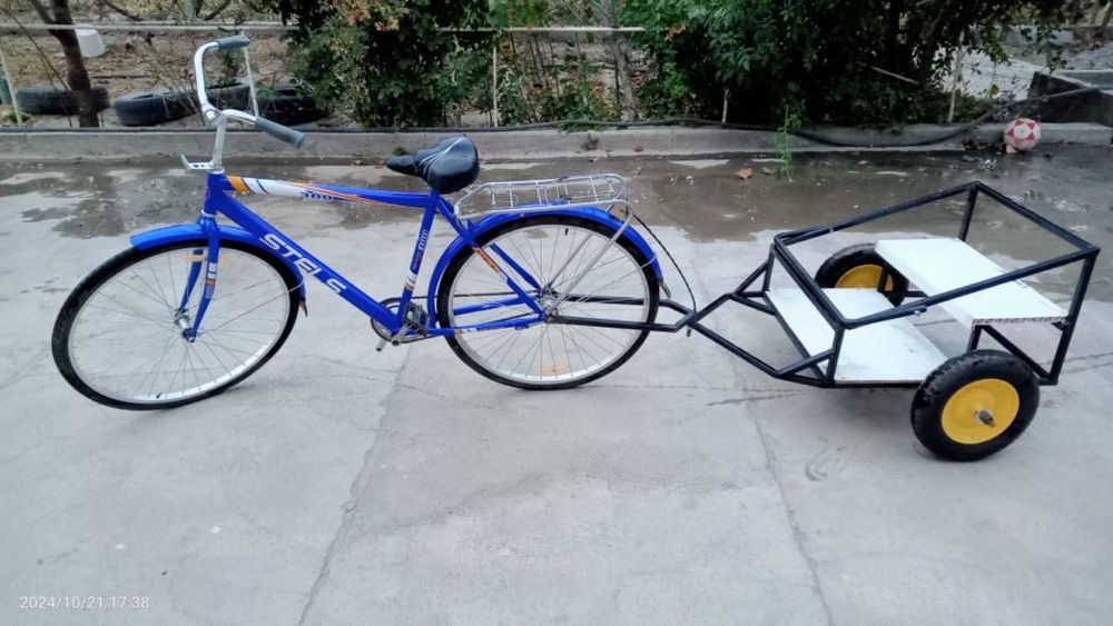 Велосипед с тележкой