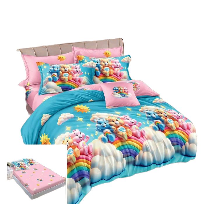 Lenjerie Pat Rahova Sx059, Bumbac, 6 Piese, Cu Elastic, Imprimeu