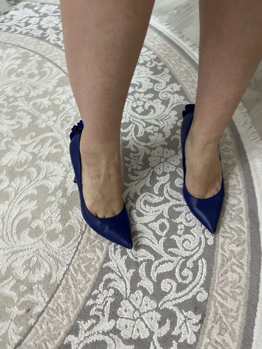 Кожаные туфли лодочки