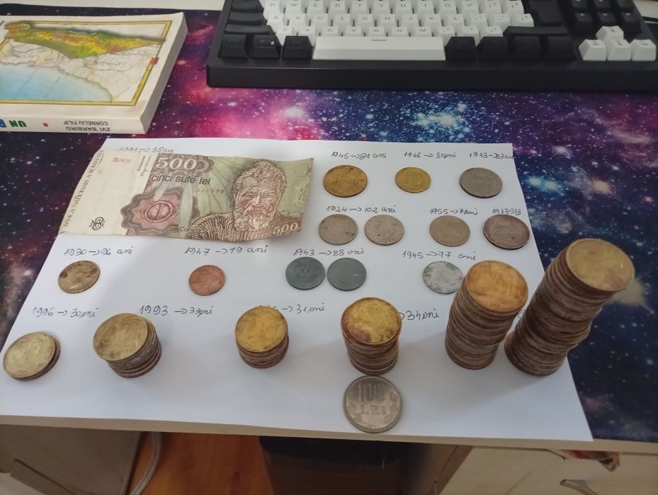 Vând colecție monede și bancnote vechi