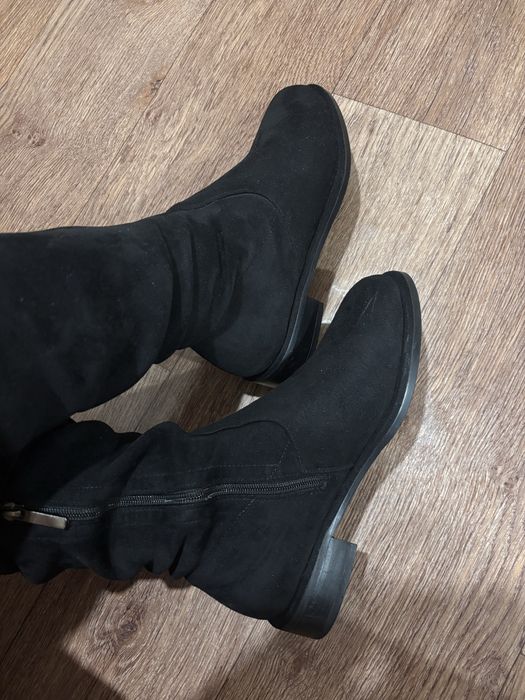 Ботфорты замшевые