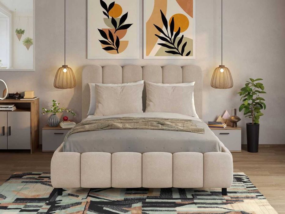 Set Mobila Dormitor Casmir / Stejar Siena C17 - Transport Gratuit