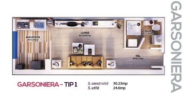 Garsoniera de Vanzare Palladium Residence 1