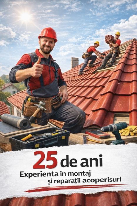 Reparatii Acoperisuri De Urgentă/ Montaj / Vopsire / Terase / Izolații/ Saceag / Dulgherie / Mansardări