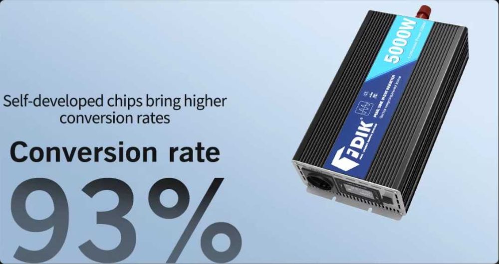 Инвертор чиста синусоида с LCD екран DC 12/24v към AC220v 50Hz 5000W