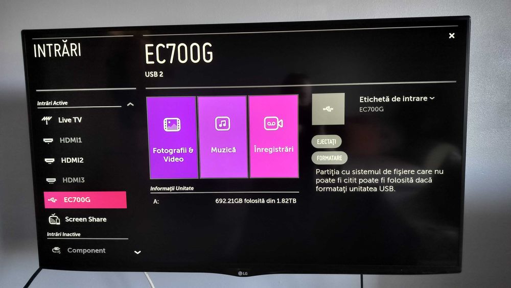 TV LG Smart 101 cm 40 inch HDR Pro 4K Ultra HD Clasa A+