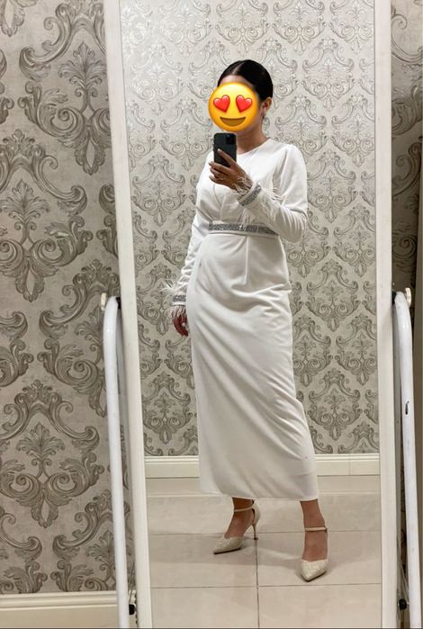 Вечернее белое платье