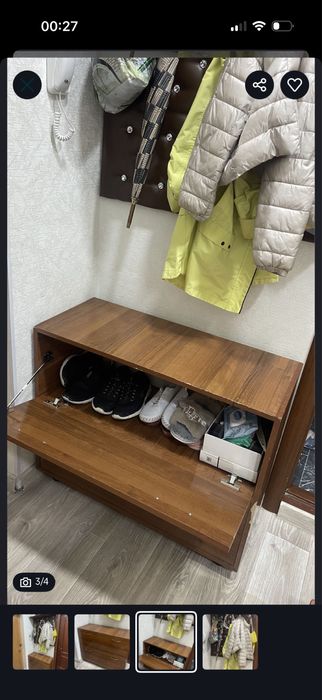 Шторы прихожая тумба