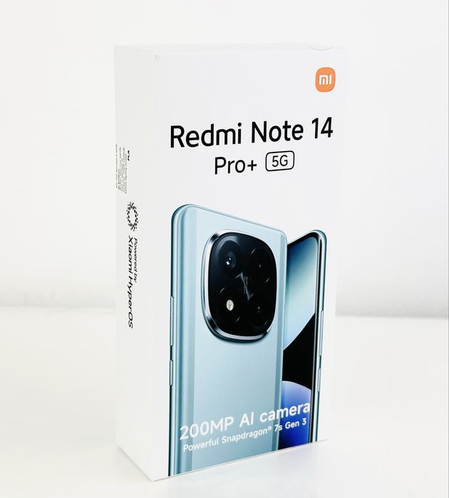 НОВ! Xiaomi Redmi Note 14 Pro+ 5G 256GB 8RAM Black 2г. Гаранция!