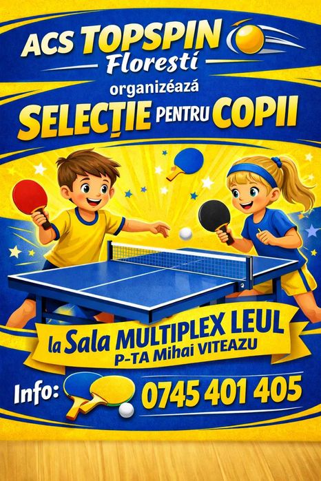 Inițiere în tenisul de masă