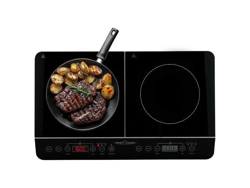 Двоен Индукционен Стъклокерамичен Котлон ProfiCook PC-DKI 1067 - 3500W, Черен