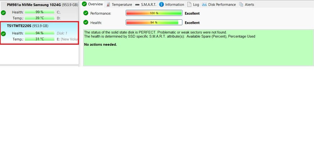 SSD M2 Transcend 1TB