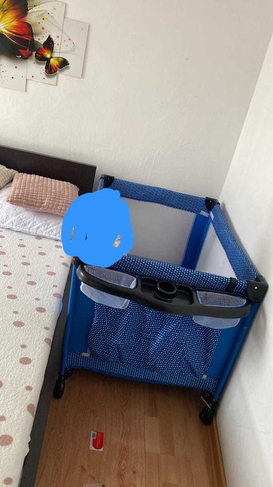 Pat copil culoare albastru