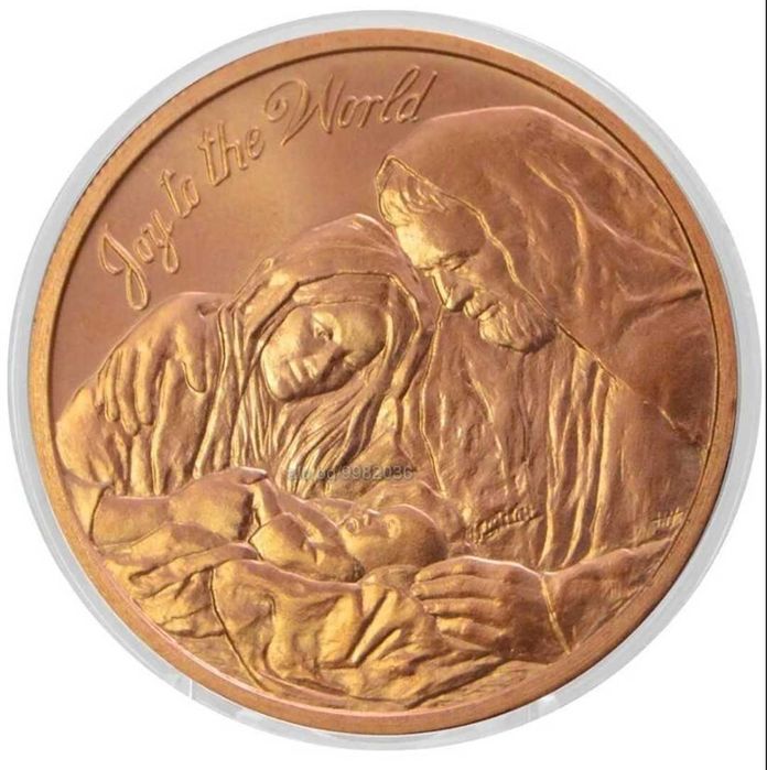 "Рождество .Христово".Медно кюлче Тайната вечеря.1 oz кюлчета медни.