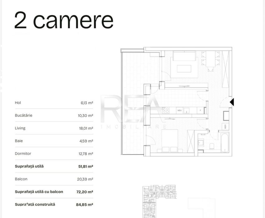 2 Camere 72 mp totali PRIMA Astera - nZEB Bd GHencea