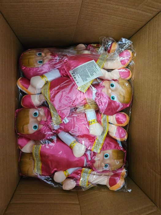 ПРОМО! Мека кукла Маша и мечока текстилна 20см Детска играчка