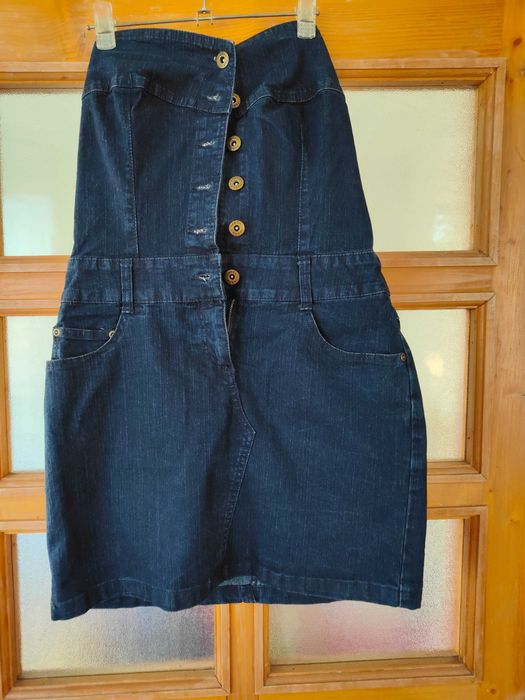 Rochie gen corset denim