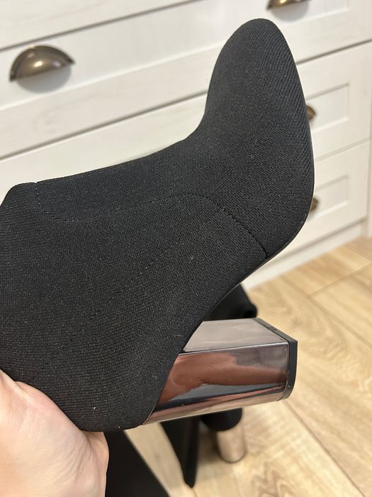 Cizme material textil Bershka