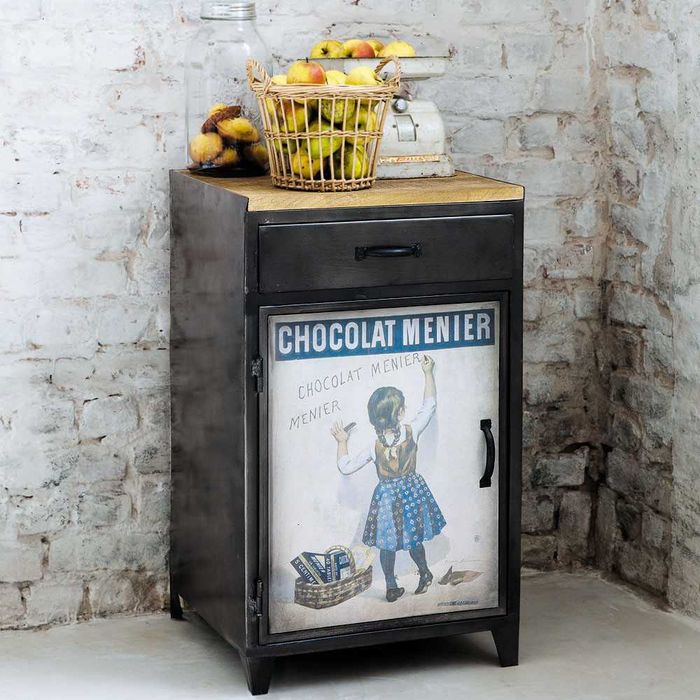 Comoda Metalica Si Lemn mango