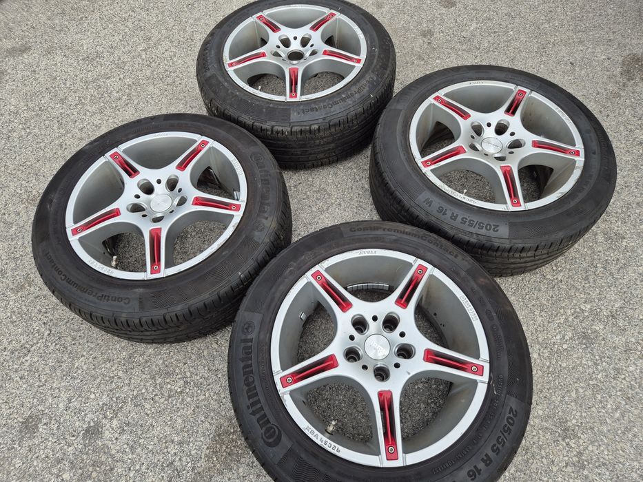 5х112/16 МОМО с гуми VW Audi Skoda Seat 5x112/16 Фолксваген Ауди Шкода