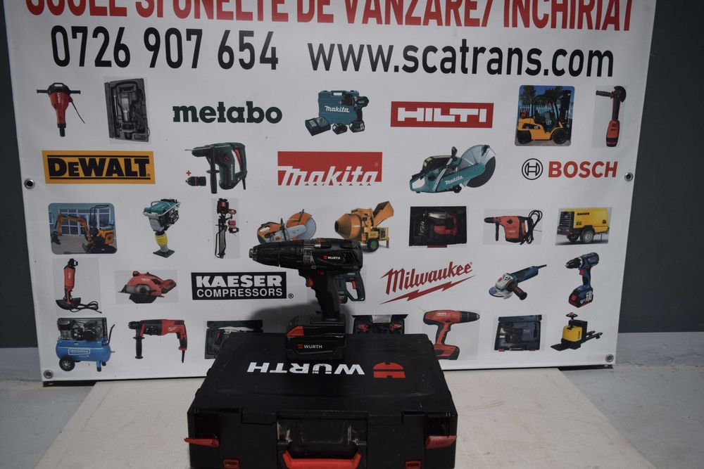 Mașină de găurit înșurubat cu percuție WÜRTH 28V Li-Ion