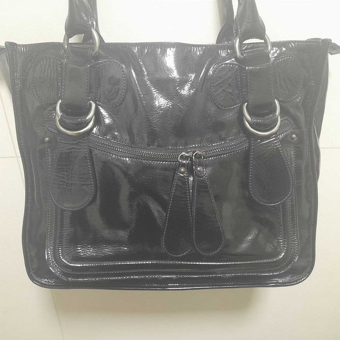 ARCADIA элегантная большая лаковая сумка / Made in Italy