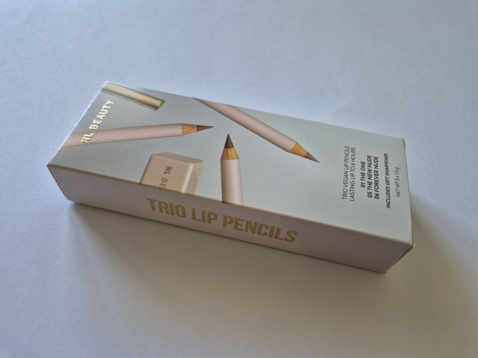 Комплект от 3 бр. моливи за устни с острилкаж NL Beauty