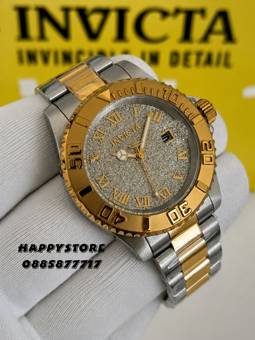 INVICTA Swiss Diamond Silver/Gold 40 mm women, Инвикта нов дамски часовник