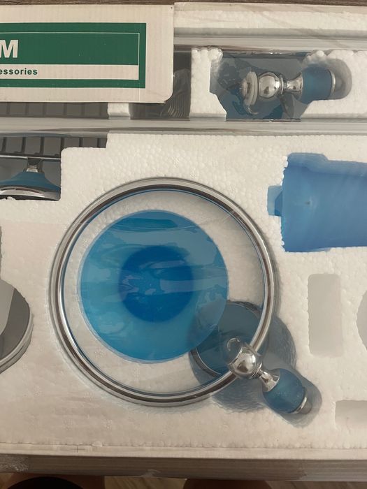 Set baie complet, culoare albastru TCM