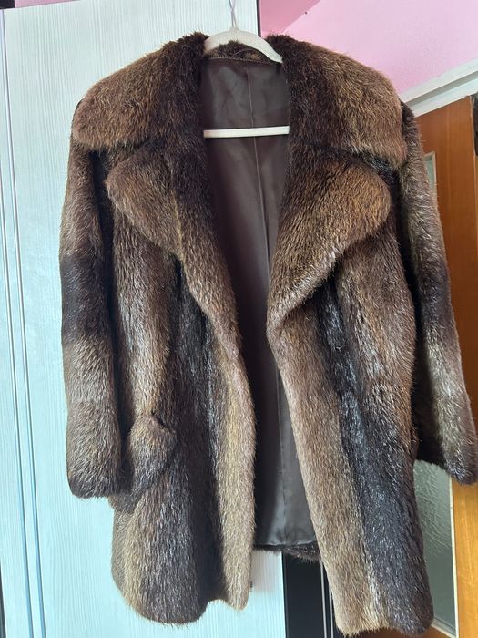 Haină de blană naturală de vulpe