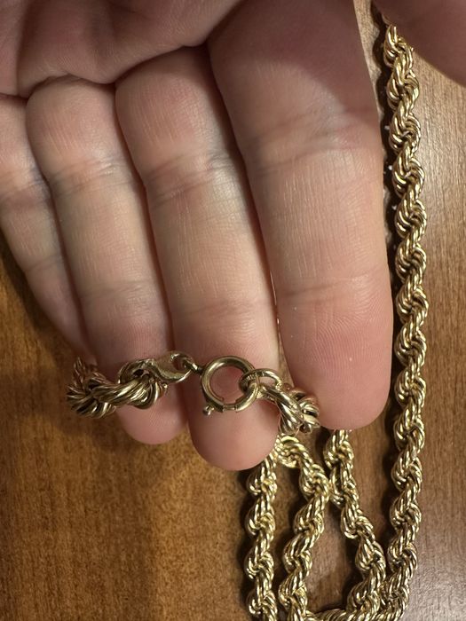 Златен синджир ланец 18 карата маркиран перфектен злато накит италианс