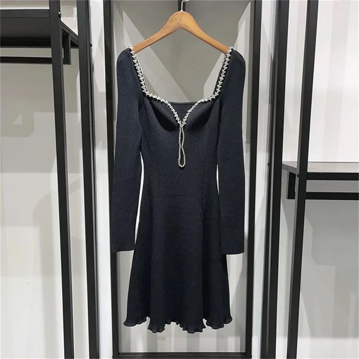 Self-Portrait мини рокля с камъни