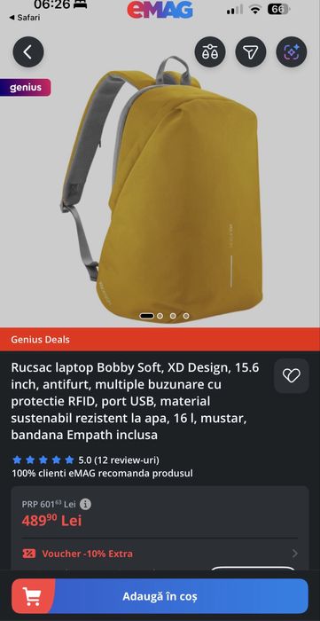 Rucsac XD Design  RFID USB WaterResistent
