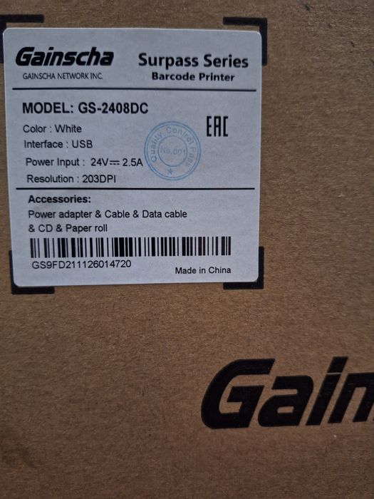 Termoprinter, Gainscha GS-2408DC