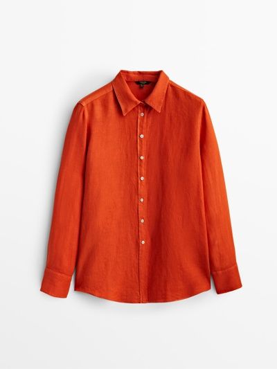Massimo dutti! 100% лен риза