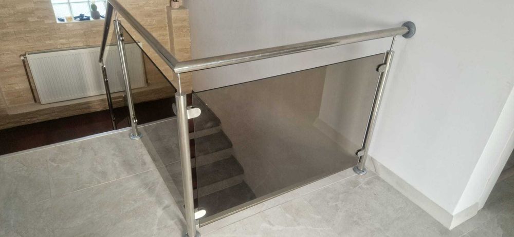 Balustrada sticla , Balustrada din inoc cu sticla , geam, inox,fier