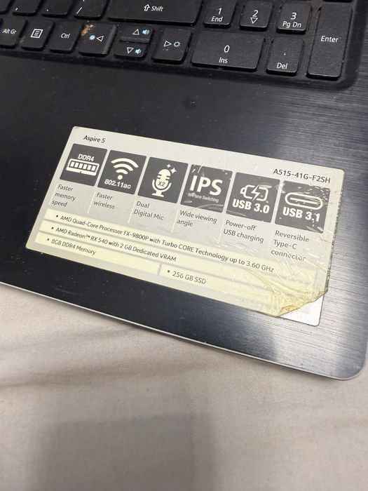 Laptop Acer SSD