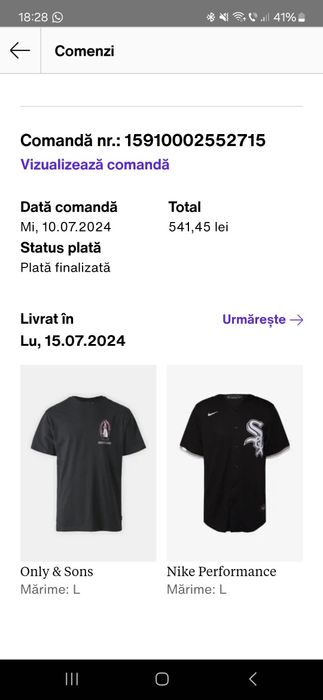 Vand Tricou Jersey Nike Chicago White Sox marimea L